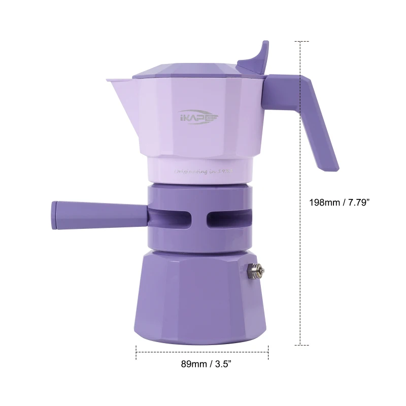 

IKAPE Espresso Moka Pot, алюминий