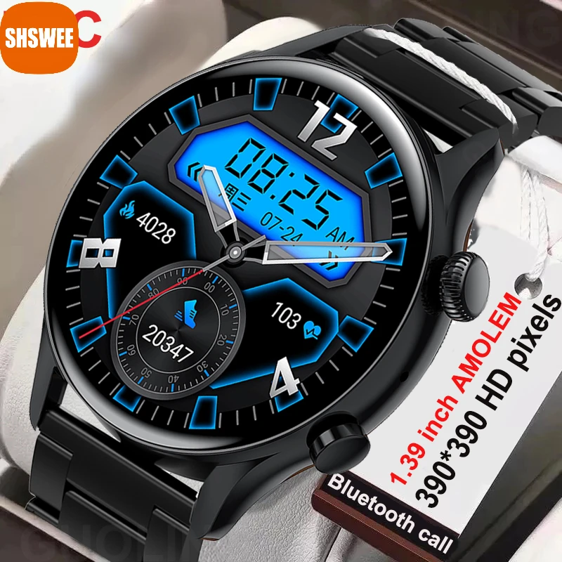 

For Xiaomi NFC Bluetooth Call Smart Watch Men 390*390HD Pixel Display Screen Sport Fitness Tracker Waterproof Men Smartwatch