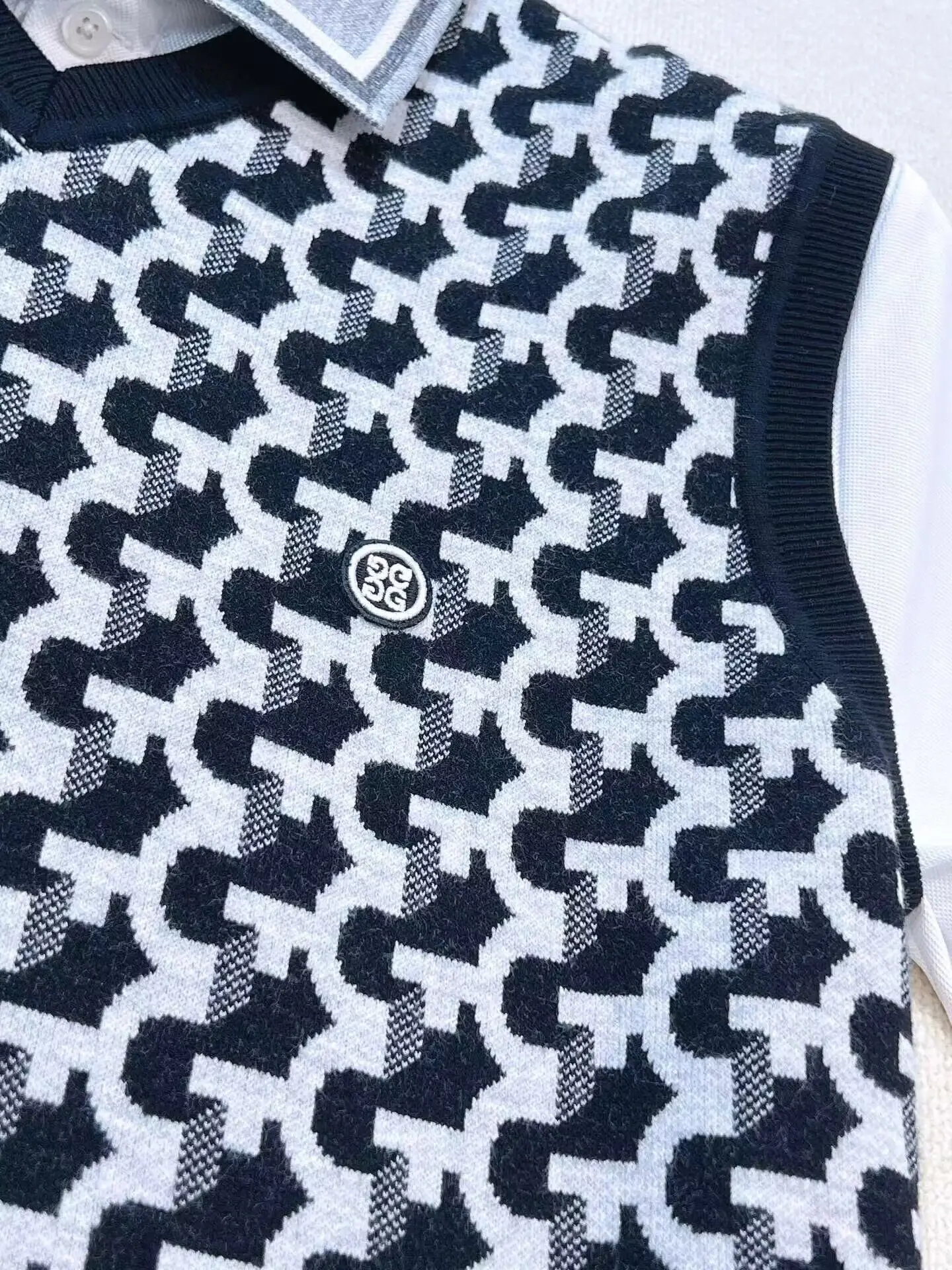 Autumn/winter 2022 golf wear men's vest waistcoat versatile leisure jacket sleeveless fashion vest plus heavy knit