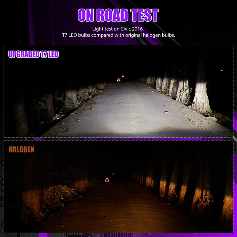 Лампы для фар головного света T7 6500 лм CSP 9005 K H4 H11 9006 9012 50 Вт 12 В