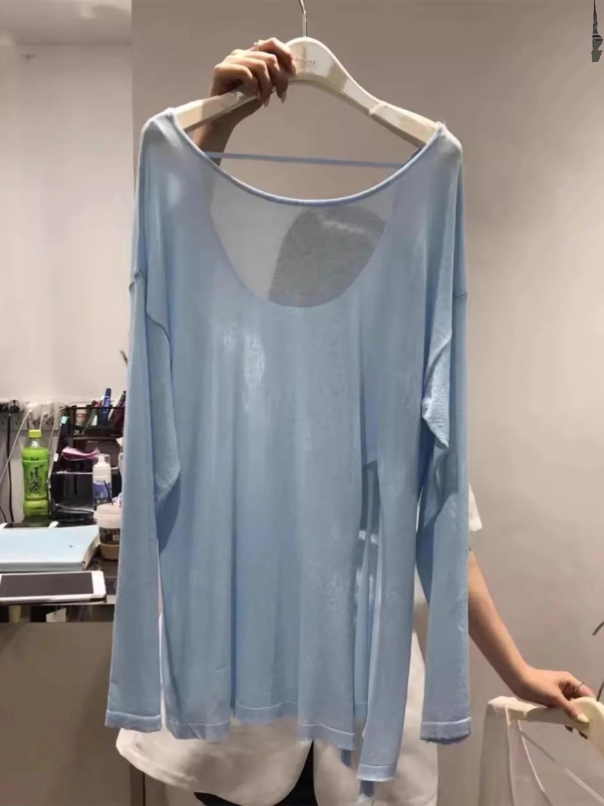 Тонкая Солнцезащитная накидка женская летняя для йоги ажурная с