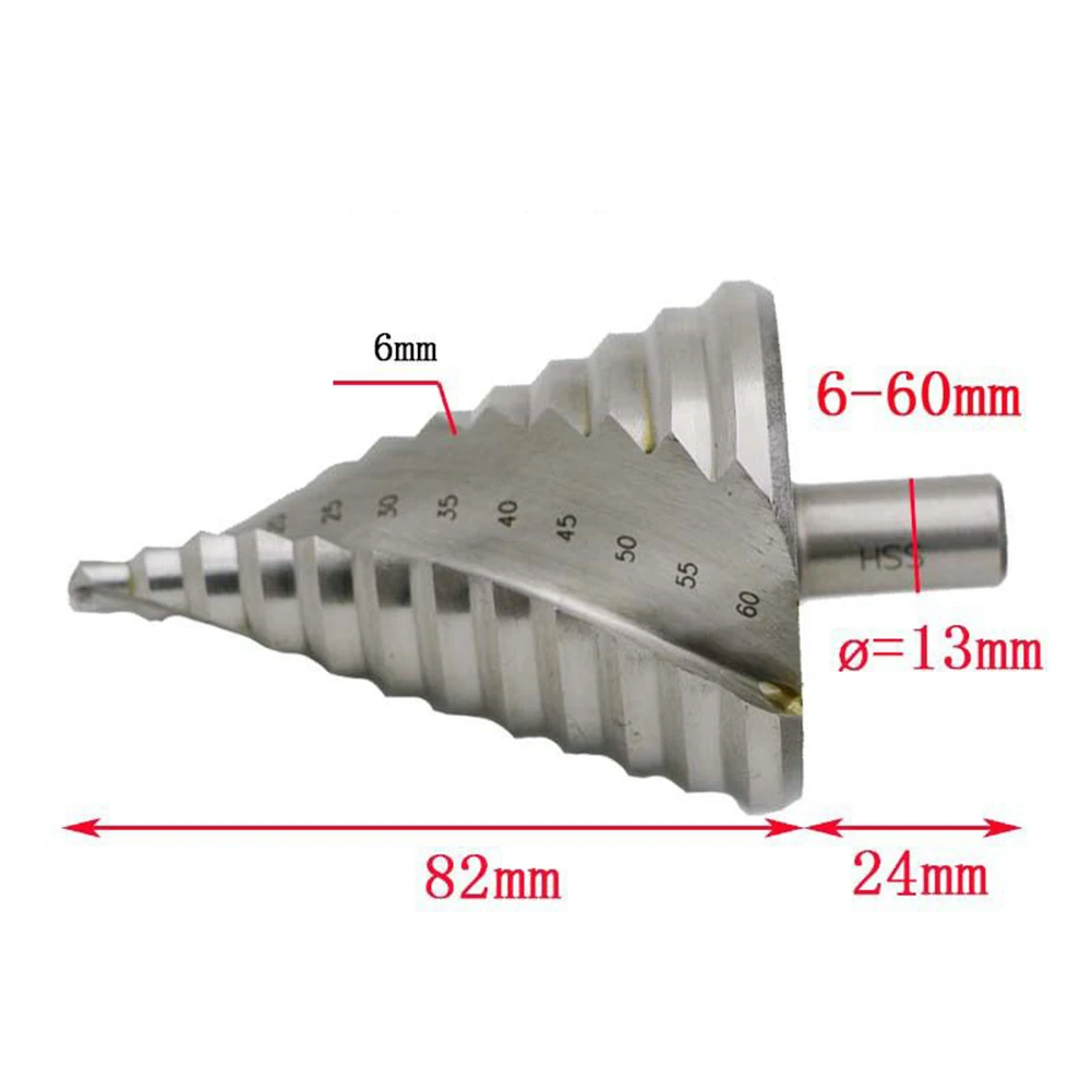 

Cone Drill Drill Bits 6mm-60mm Milling Cutter Pagoda Drill Bit Drilling Holes Tools Durable Garden Tools Parts