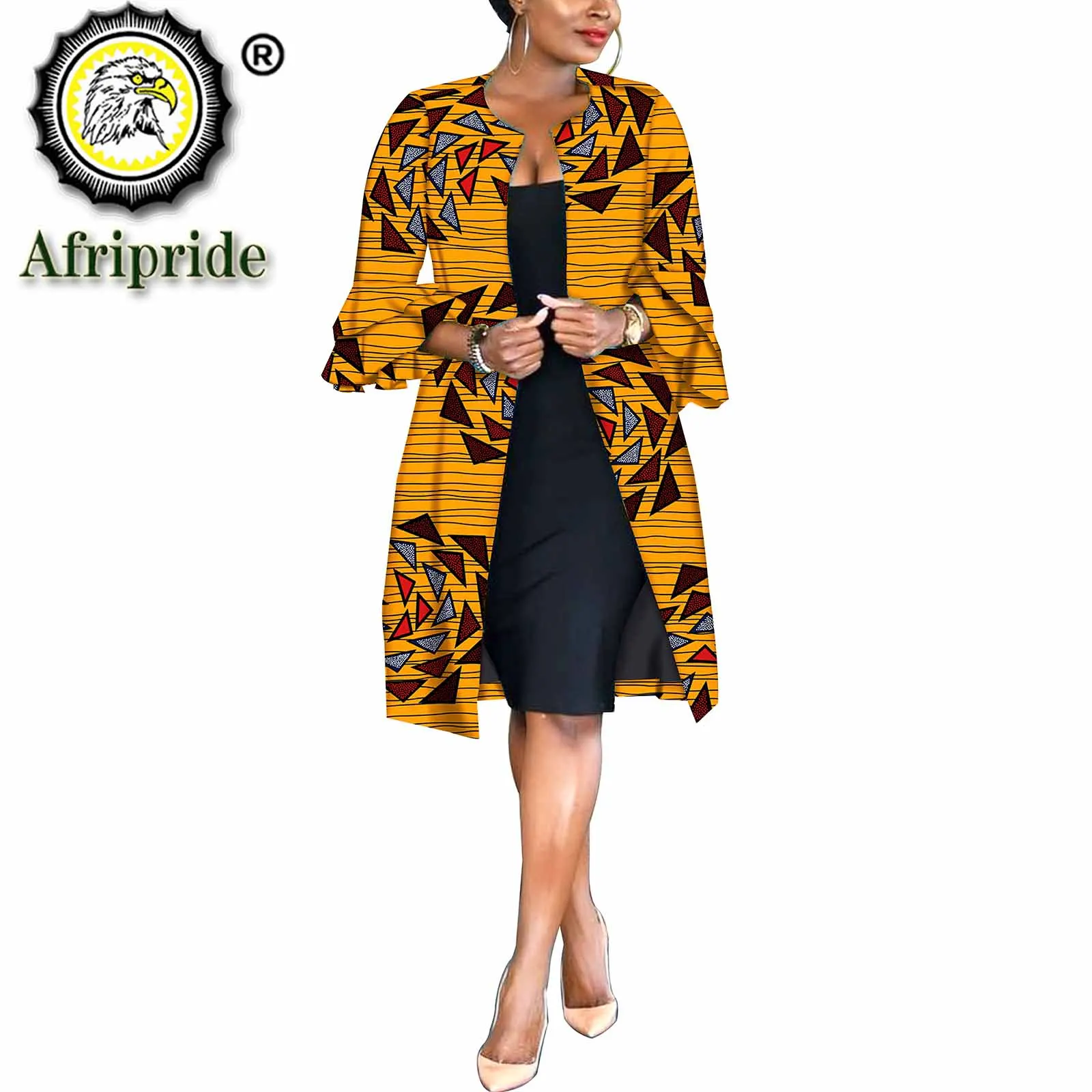 الملابس الأفريقية للنساء طباعة معاطف Dashiki أبلى أنقرة سترة مع بطانة بازن الثراء حجم كبير الشمع الباتيك الملابس S2024022