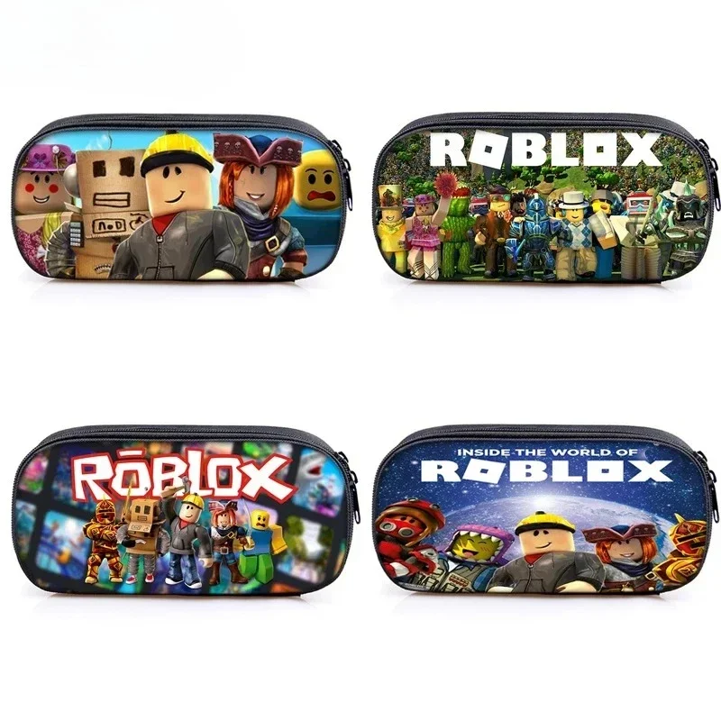 Фото Фигурка Roblox, школьный пенал для карандашей, коробка для канцелярии, милый мультяшный школьный рюкзак, декоративный продукт. №1