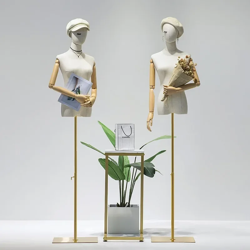 Тканевый чехол женский манекен с железной основой для свадебной одежды