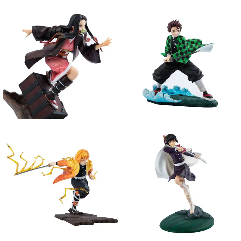 

Japanese Anime Demon Slayer Figure Tanjirou Nezuko Zenitsu Kanao 19CM PVC Action Figure Toy Collectible Model Doll Gift