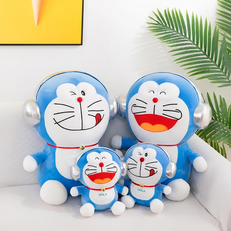 

60 см милые мягкие наушники Doraem плюшевые игрушки для офиса Подушка для сна домашняя Удобная подушка детский Декор Рождественский подарок хл...