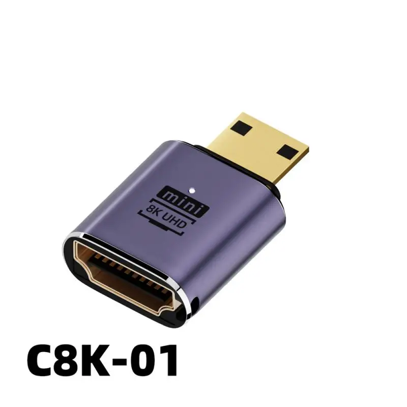 HDMI-compatible Adapter 90 270 Degree Right Angle Male to Female Converter 8K Connector Mini / Micro Extender