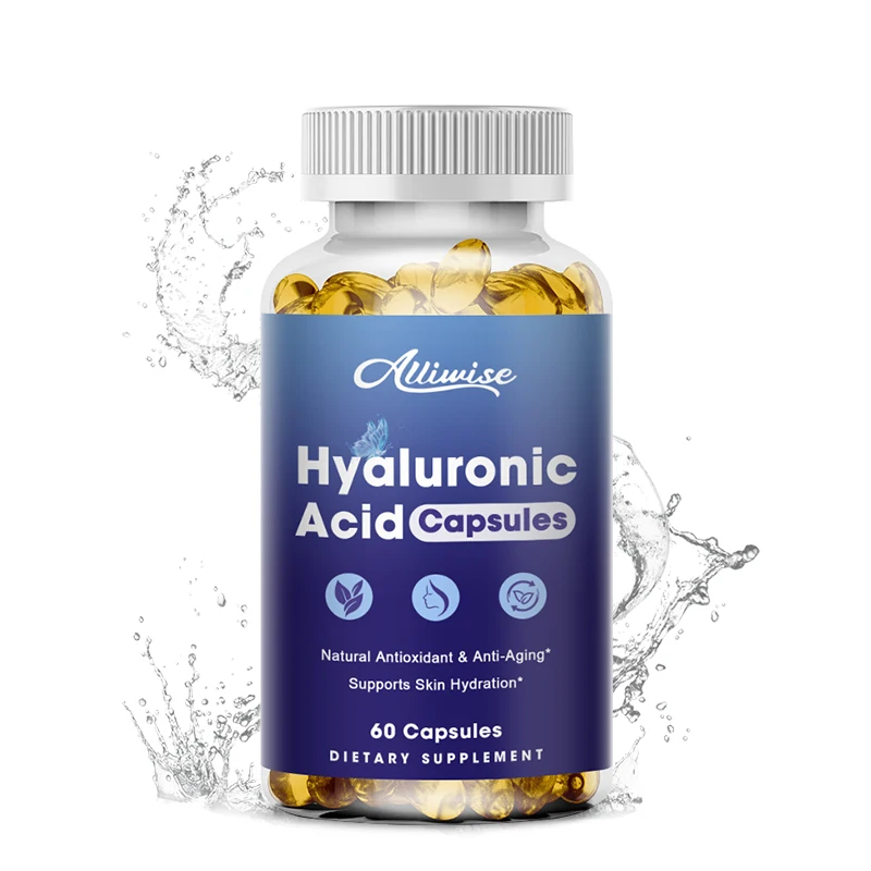 

Alliwise New Hyaluronic Acid Capsules Supplement for Healthy Support Connective Tissue and Joints Promote Youthful Healthy Skin