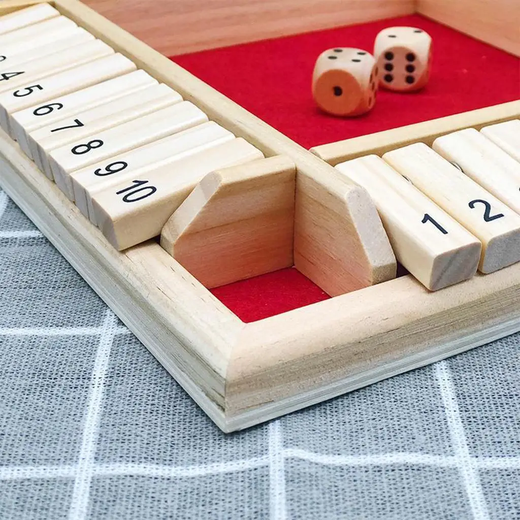 

Набор игрушечных игр Four Way Shut the Box для 2-4 игроков, классный домашний паб