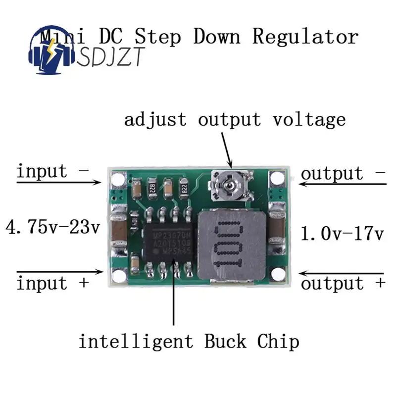 Понижающий преобразователь, 3 А, Mini 360 DC, понижающий модуль радиоуправляемого самолета, 5 в-23 в до 3,3 В, 6 в, 9 В, 12 В, 340 кГц Понижающий преобразователь, 3 А, Mini 360 DC, понижающий модуль радиоуправляемого самолета, 5 в-23 в до 3,3 В, 6 в, 9 В, 12 В, 340 кГц