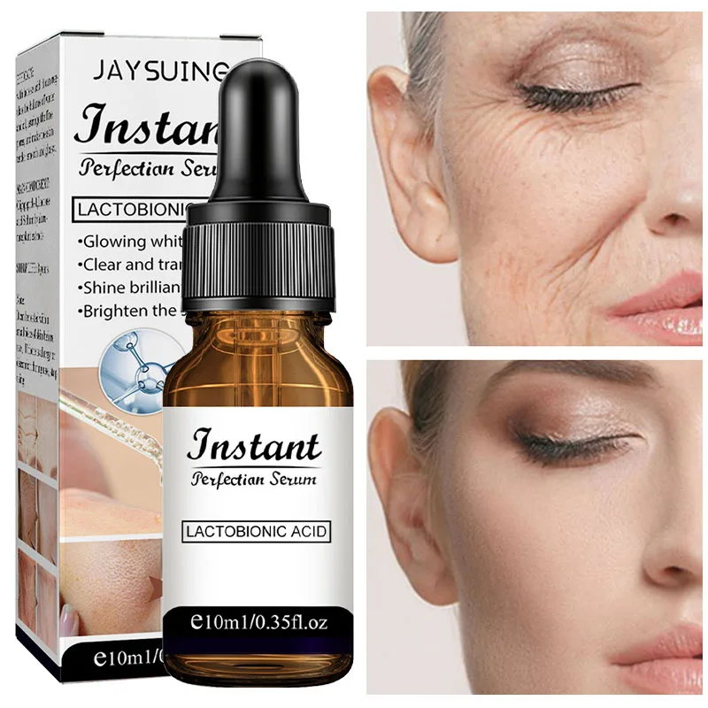 

Instant Anti-Wrinkle Face Serum Lifting Firming Anti-aging Lactobionic Acid Pore Shrink Essence Moisturizing Brighten Skin Care