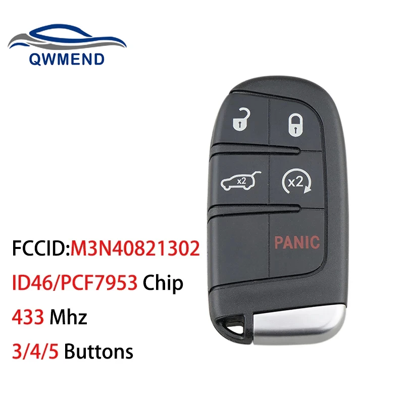 Дистанционный ключ QWMEND для Jeep Grand Cherokee 2014 2015 2016 2017 2018 умный Автомобильный 433 МГц