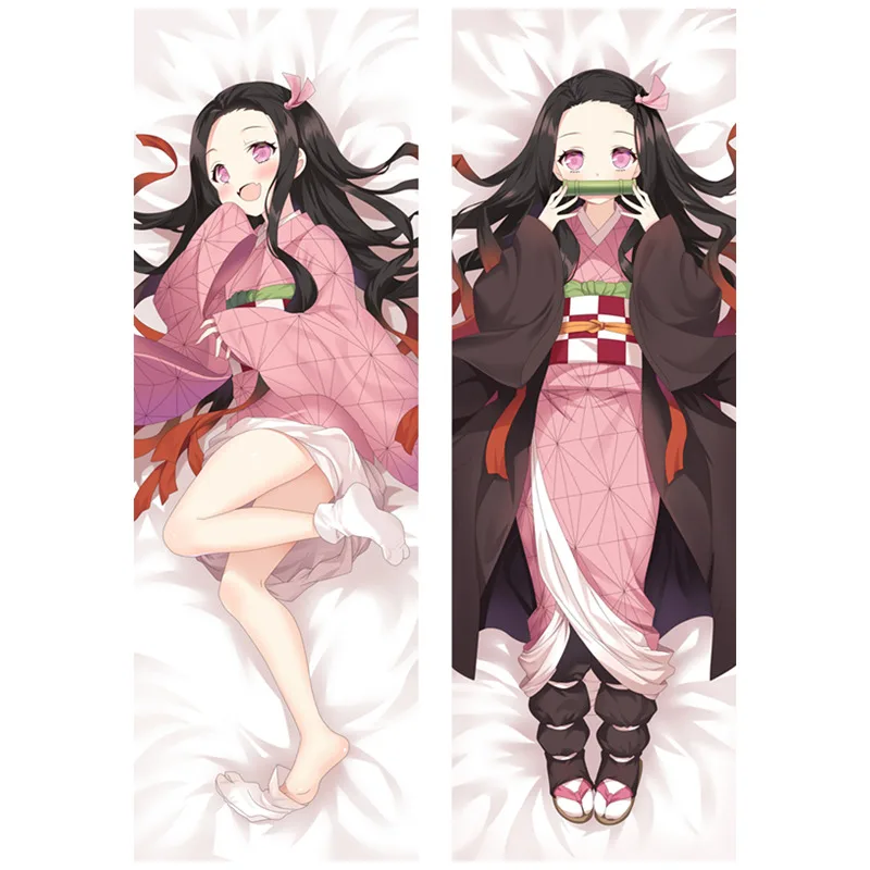 

60x180cm Hot Anime Demon Slayer Kimetsu No Yaiba Pillow Covers Dakimakura Case 3D Double-sided Bedding Hugging Body Pillowcase