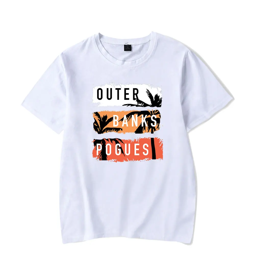 

Футболка Мужская/женская с коротким рукавом, забавная рубашка с принтом внешних банков, Топ в стиле Харадзюку, лето