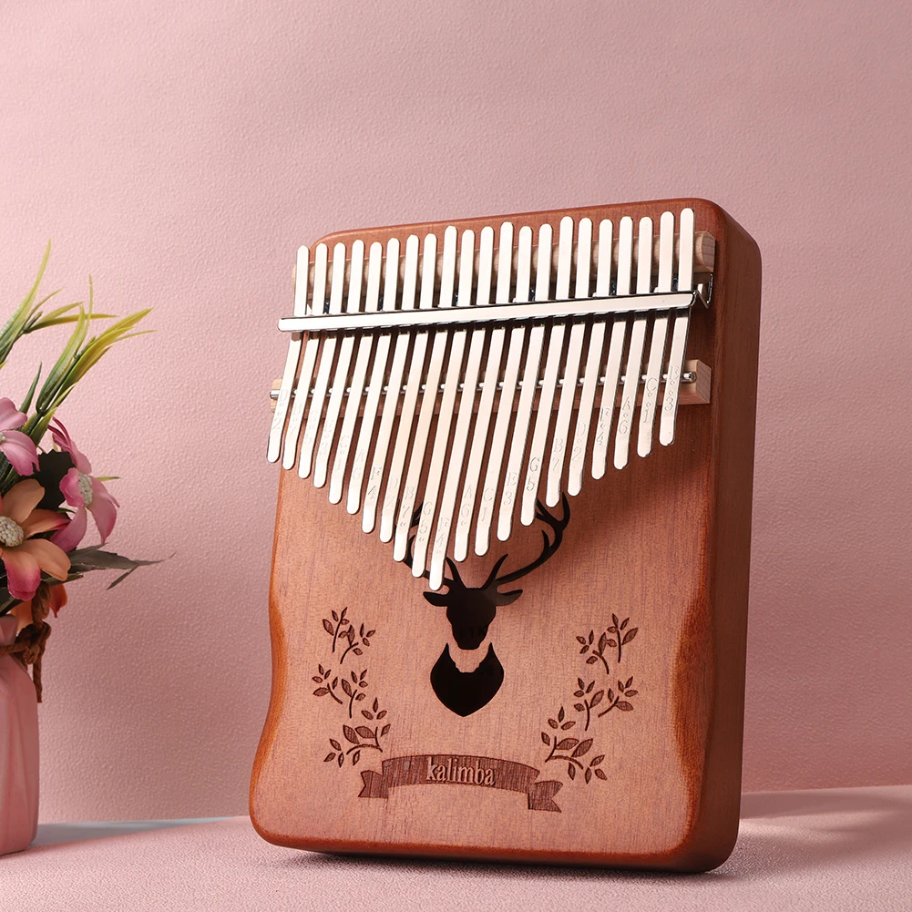 

Пианино Kalimba, 21 клавиша, большой палец, музыкальный инструмент Mbira, портативное пианино для африканского пальца с наклейками молотка для нас...