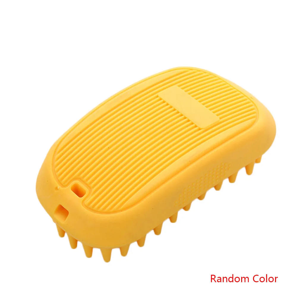 

Pet Bath Massage Brush Shampooing Grooming Tool Soft Bristles Pet Washing Brush Grooming Massager Random Color