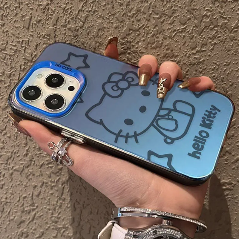 Miniso Hello Kitty 14Pro IPhone15 телефон милый 12 13 мультяшный креативный Xsmax Противоскользящий