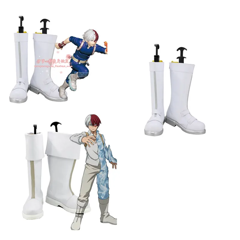 

Adult Boku no My Hero Academia Shoto Todoroki Cosplay Shoes Boots Halloween Costumes Accessory Custom Made
