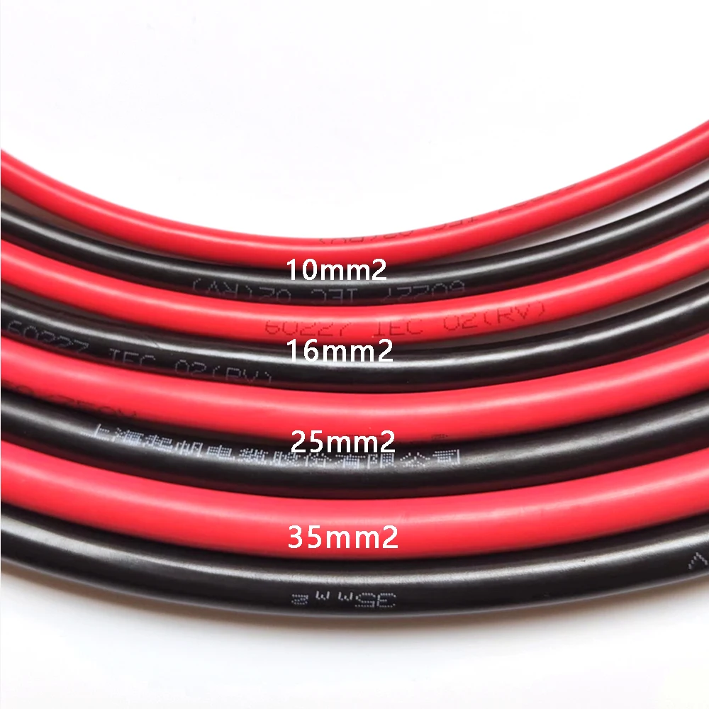 Мягкий Медный Провод Rv 10 Мм2 16 25 35 Прямой Кабель Красный Черный Электрические