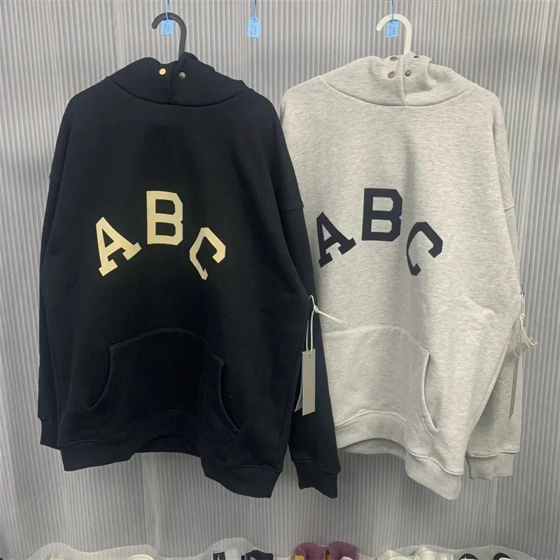 

NEW Fashion Essentials Hoodie Season 7 Main Line ABC Flocking letter Best Quality High Street Hip Hop Fleece Sweatshirt Pullover