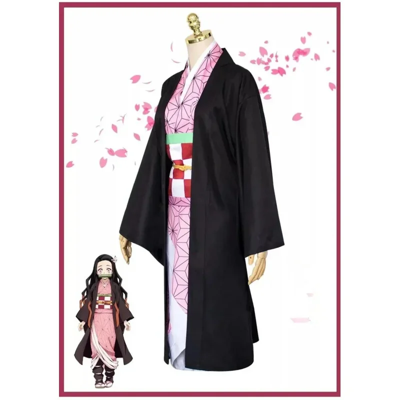 Demon Slayer Kamado Nezuko Косплей Костюм на Хэллоуин праздничная одежда аниме Kimetsu No Yaiba