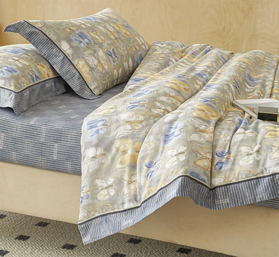 

Романтический винтажный пасторальный Комплект постельного белья с цветами, элегантный комплект постельного белья с изображением бабочки для дома