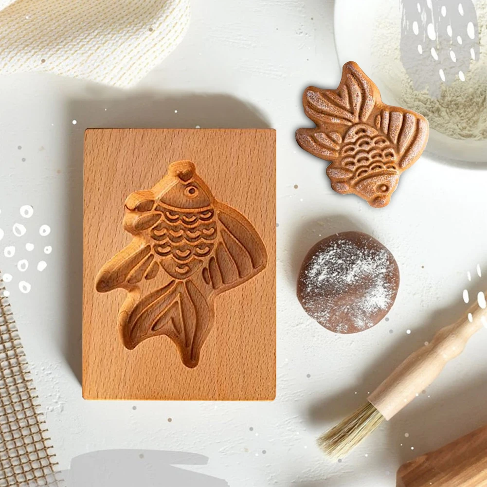 

Забавная деревянная форма «сделай сам» для выпечки торжеств рождественской рыбы