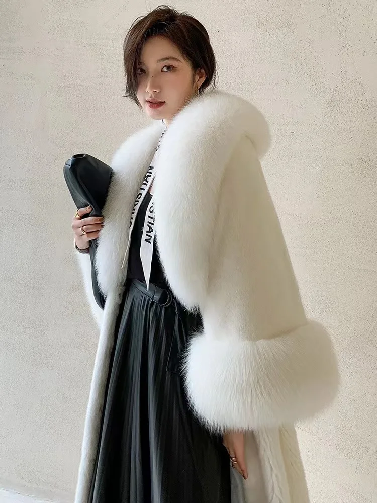 Imitation Mink Coat Autumn and Winter New Korean Style Temperament Trend Fashion Long Fur Coat Women's Multi Size