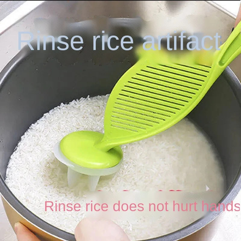 

Hands free kitchen rice washing device household plastic rice washing screen multifunctional rice washing and drainage artifact