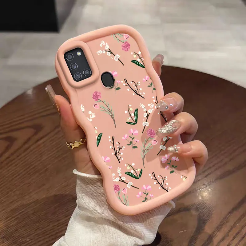 Нежный цветочный узор для Samsung A21s, гибкая модная версия с защитой от царапин, идеально подходит для Samsung A M S F 32 55, 25, 22, 34, 20, 24 (art.: 3920d24f1e3ae) - 3920d24f1e3ae