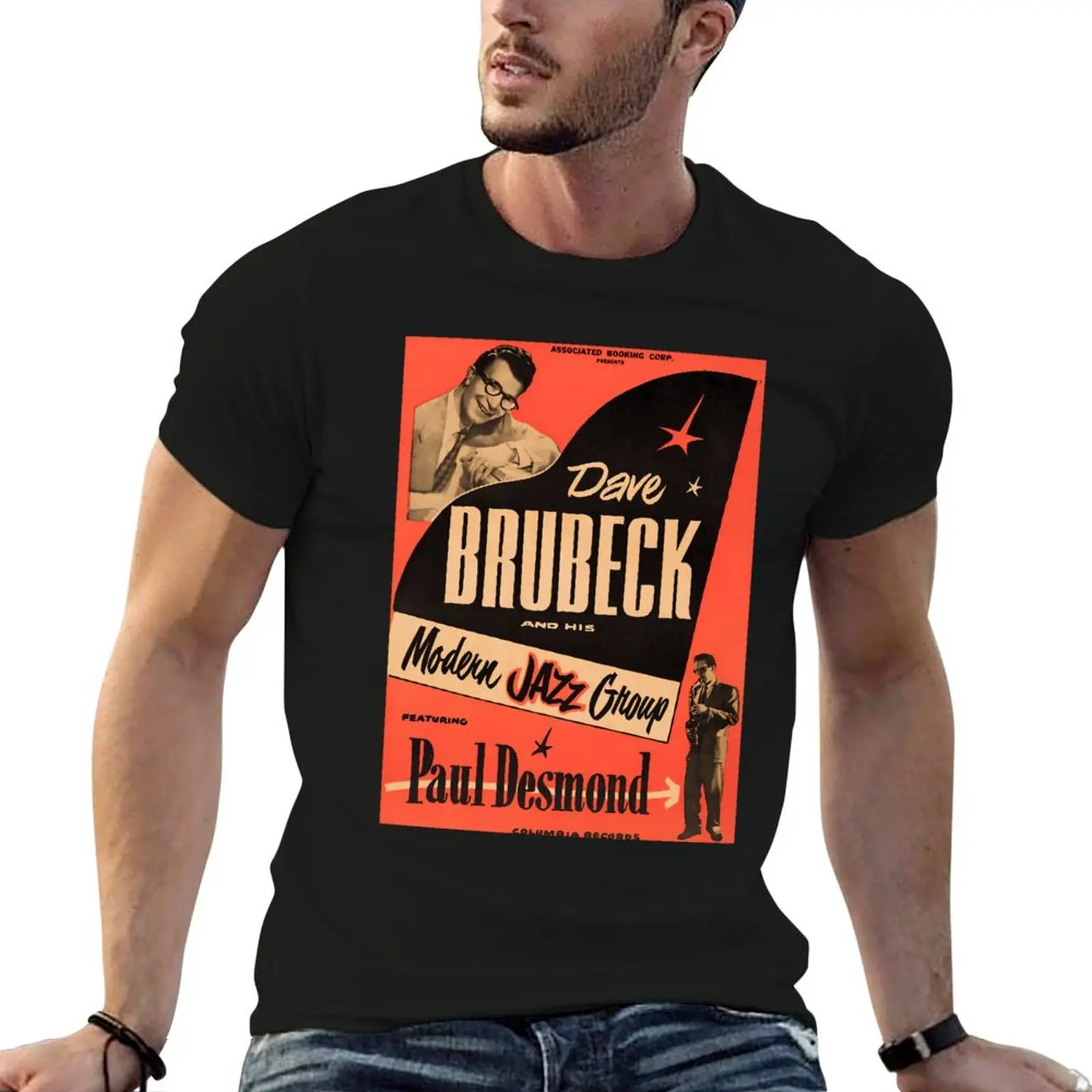 Фото Футболка Dave Brubeck, мужская дизайнерская футболка, роскошные футболки в стиле аниме, футболка оверсайз №1
