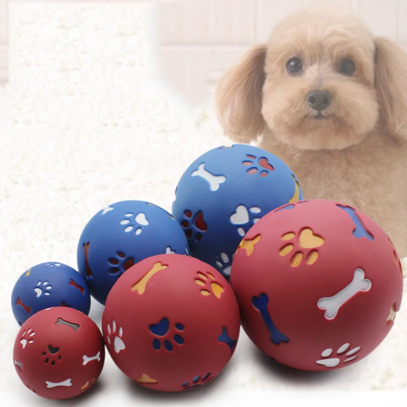 

Dog Toy Rubber Ball Chew Dispenser Leakage Food Play Ball Interactive Pet Dental Teething Training Toy Diameter 7.5/11/14cm