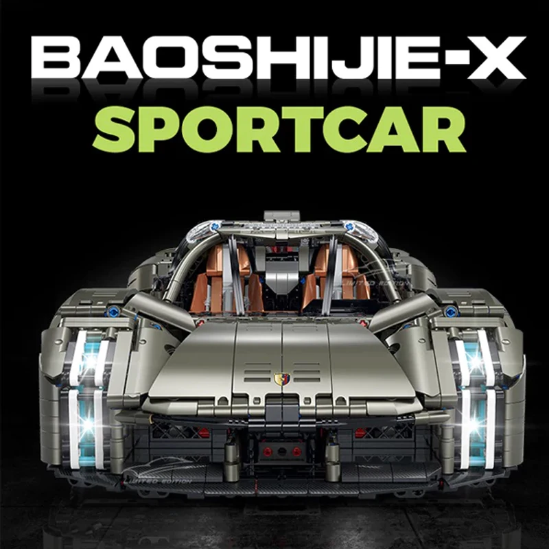 Технический MOC GULY 10626 RC Concept Sports Car Mission X Модель 4056 шт. Строительные блоки Сборка