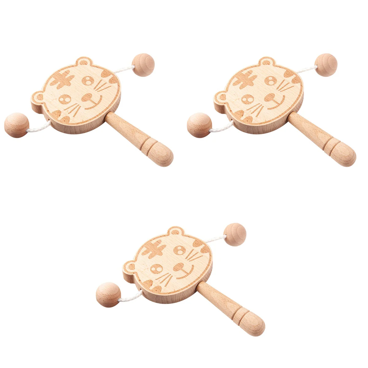 

3 pcs Baby Interactive Rattle Baby Early Educational Hand Bell
