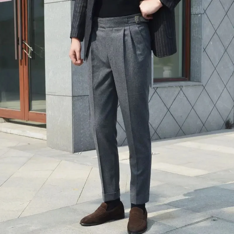 

Брюки мужские прямые свободного покроя, модные деловые повседневные длинные деловые офисные штаны, I291, весна-осень 2023