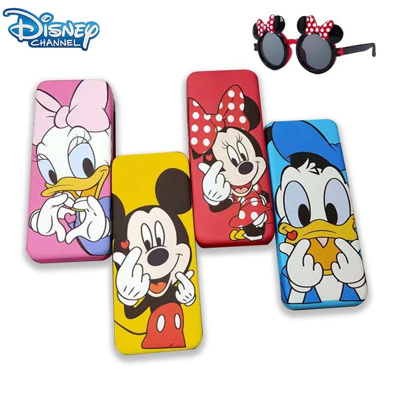 

Disney Mickey Minnie Mouse Sunglasses Case Cartoon Figure Donald Duck Daisy Glasses Case Storage Party Children Gift Toys