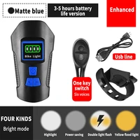 3 in 1 bicycle light front usb rechargeable lamp bike front light with electric bike horn bicycle computer lcd speedometer