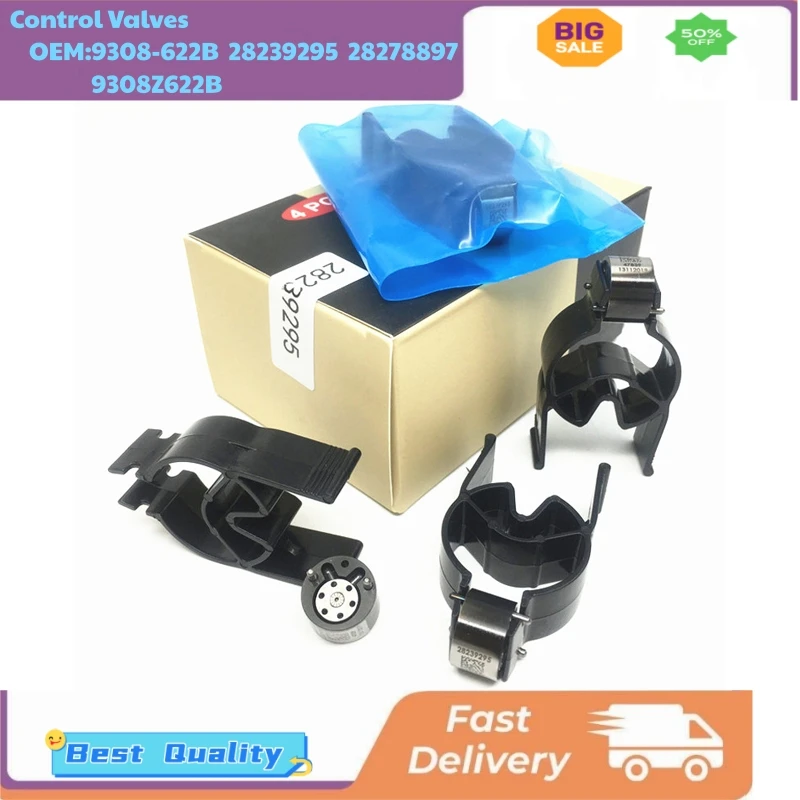 4 шт. черные регулирующие клапаны топливных форсунок 9308-622B 28239295 28278897   9308Z622B Евро4 для дизельных форсунок Delphi Common Rail