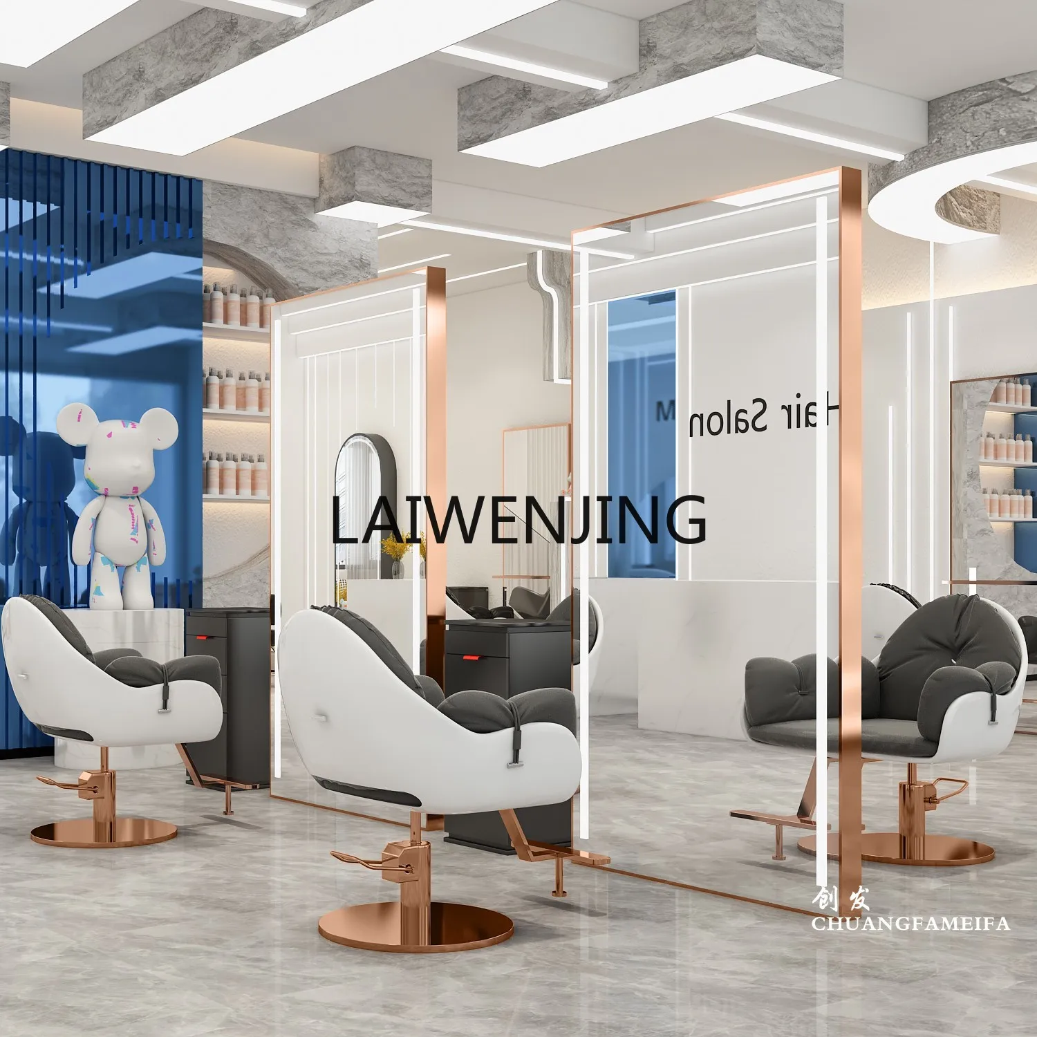 Зеркало для парикмахерской SGF зеркало специальное завивки пола и окрашивания