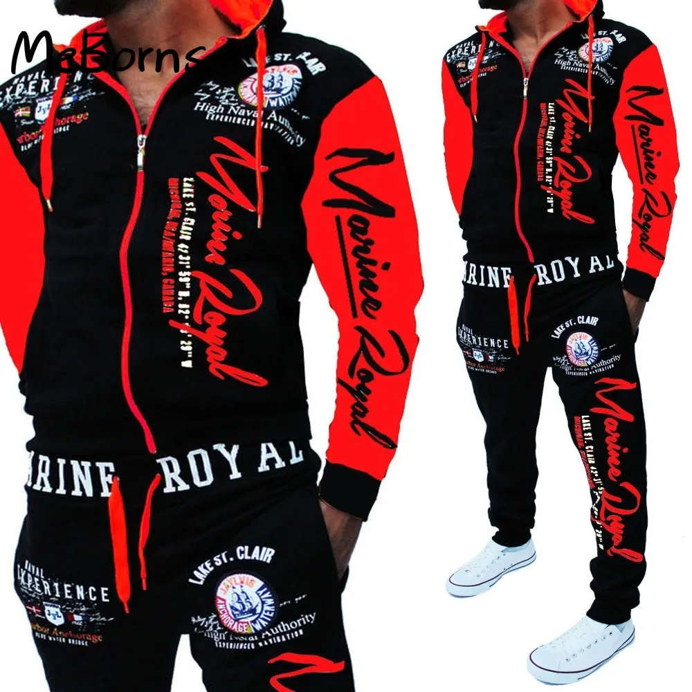 

2022 Brand Men Tracksuit 2 Piece Tops and Pants Mens Sweat Suits Set Letter Print Plus Size Jogger Sets for Men Clothing