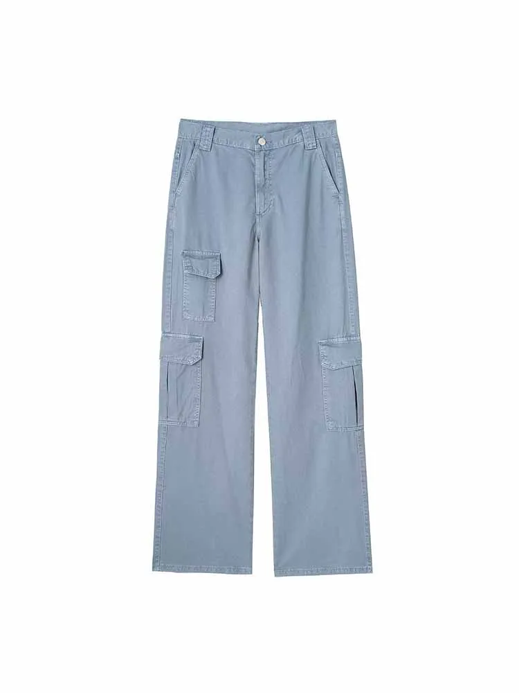 

Женские широкие брюки на молнии PB & ZA, винтажные Брюки с карманами, украшенные украшениями, модель 5520067, 2023