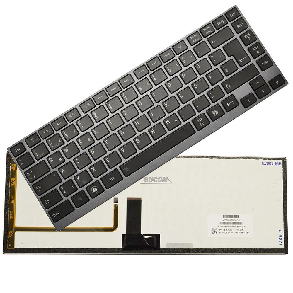 

German Backlight Keyboard For Toshiba U800 U800W U840 U845 U900 U920 U925 Z830-S8301 Z830-S830 Z835