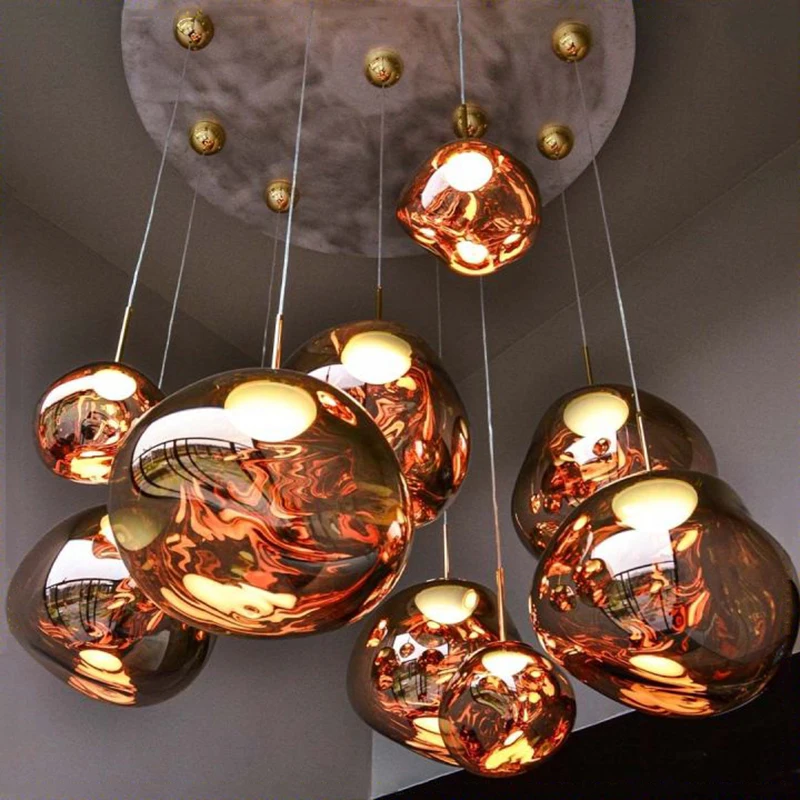 

Креативный светодиодный стеклянный подвесной светильник s Lava, декоративное освещение для спальни, гостиной, потолочный светильник для стол...