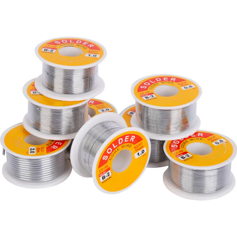 

0.4/0.5/0.6/0.8/1.0/1.2/1.5/2.0mm Leaded Solder Wire Rosin Core Leaded Reel Tin Wire Various Electronic Components Welding 50g