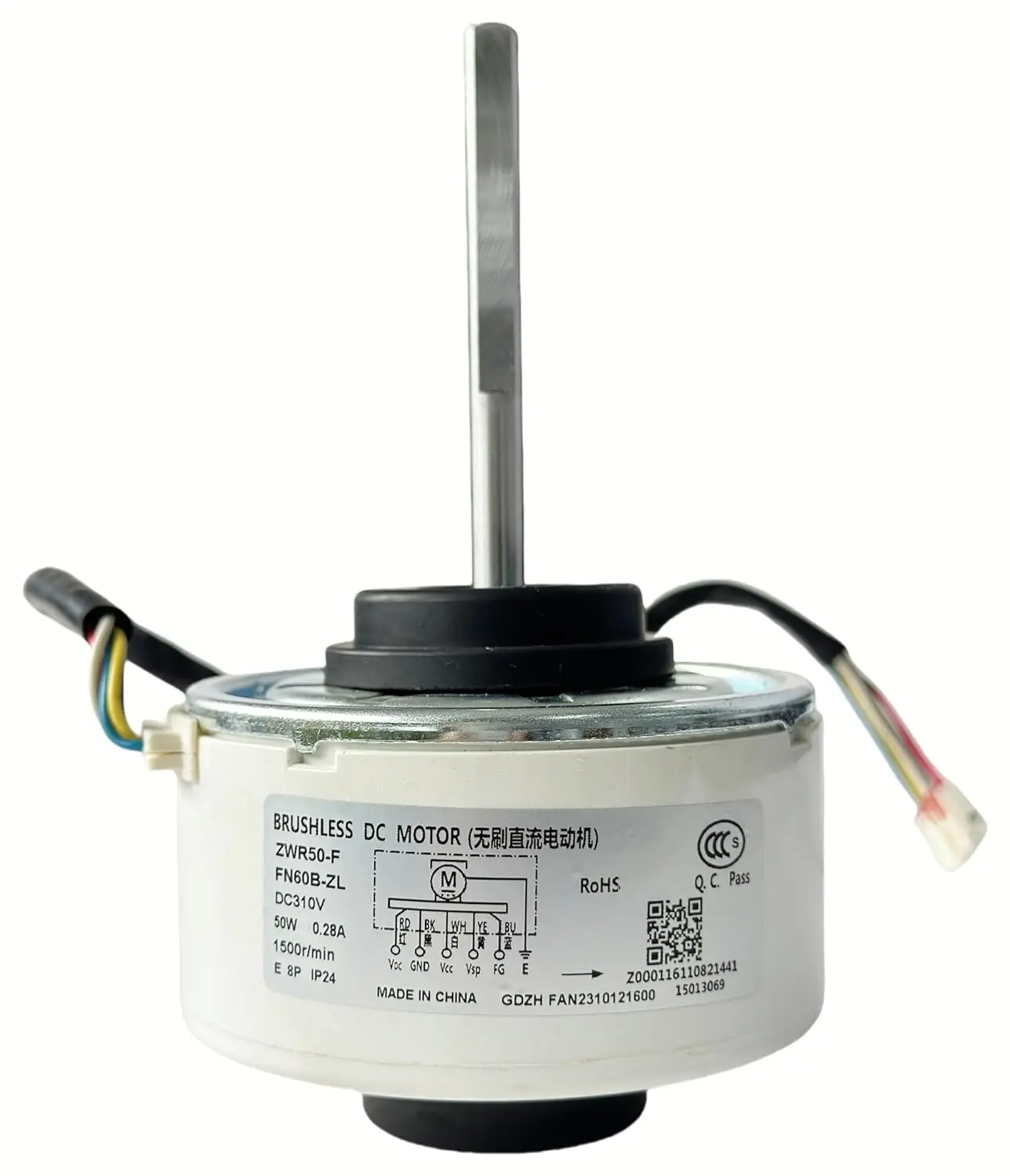 Фото Совместимый с GE бесщеточный вентиляторный двигатель DC310V 50W 0.28A для кондиционера FN60B ZL ZWR50 F, замена внутреннего вентилятора. №4
