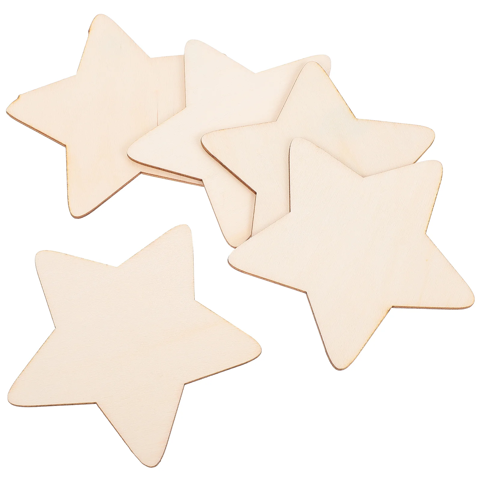 

DIY Wood Chips Wooden Accessory Painting Slice Craft Slices Star Shaped Graffiti Five-pointed Simple Unfinished