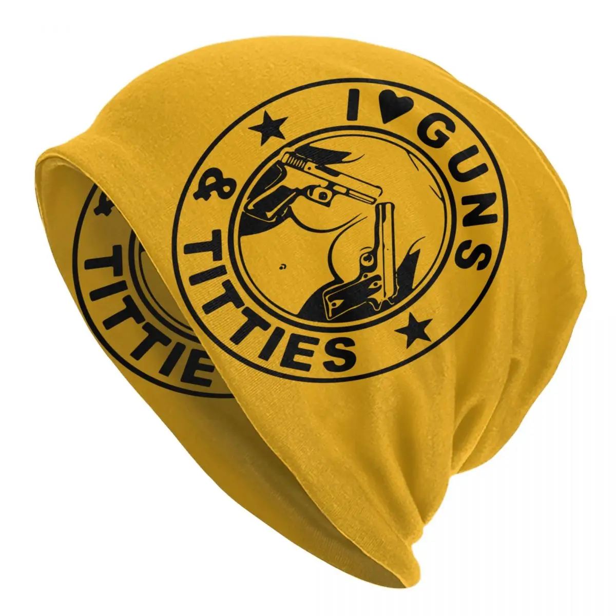 

I Love Guns And Titties Skullies облегающие шапки модные зимние теплые женские мужские вязаные шапки унисекс взрослые шляпы головные уборы