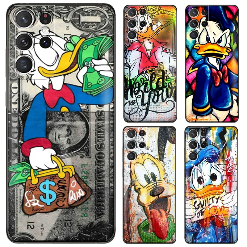 

Graffiti Mickey Duck For Samsung Galaxy S22 Ultra S21 S20 FE Plus Ultra 5G S10 Lite S10E Plus 5G Phone Case Soft Cases