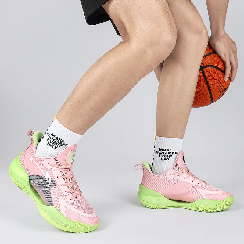 QNX-2399 High Quality Mens Basketball Sneakers Low-top Training Sports Trainers Womens Breathable Cushion Basketball Shoes 2023